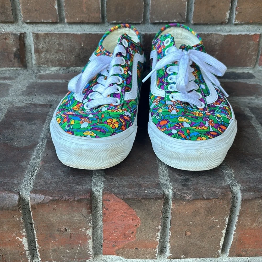 Vans Old Skool tapered psychedelic floral mushroom print shoes